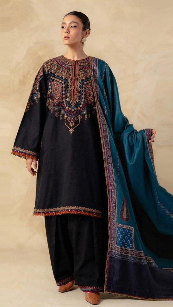 Embroidered Lawn Collection Heavy Embroidery Suit with Chiffon Printed Dupatta