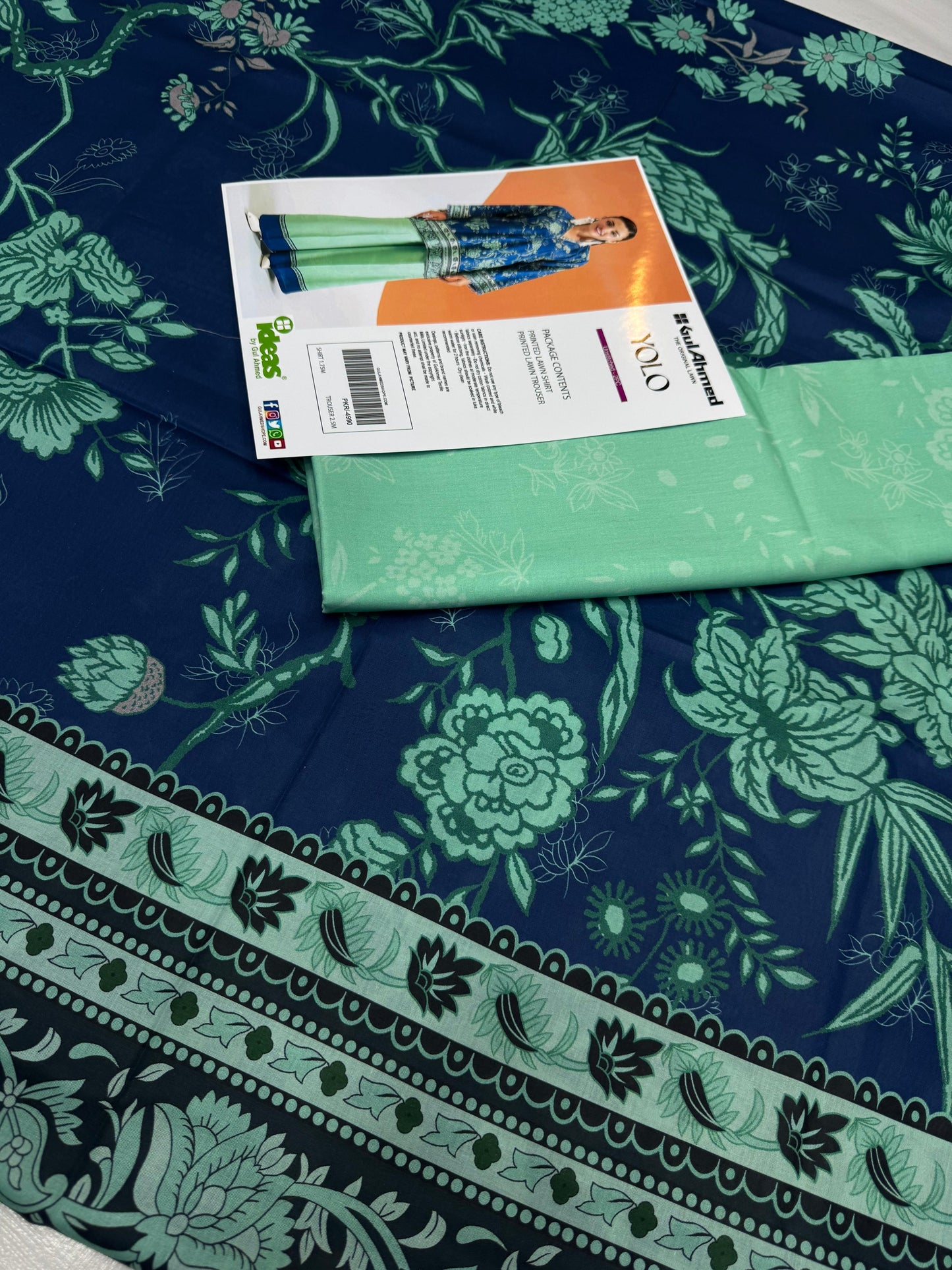 Gul Ahmad Co-ords Sets - Digital Printed Shirt & Trouser with Original Stamp