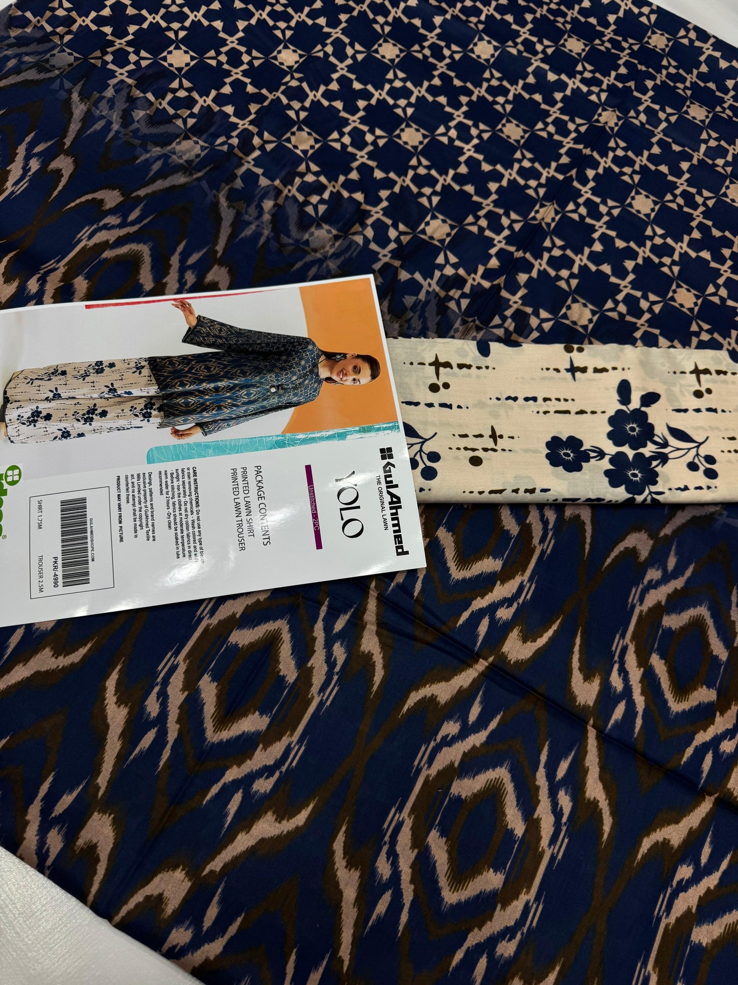 Gul Ahmad Co-ords Sets - Digital Printed Shirt & Trouser with Original Stamp