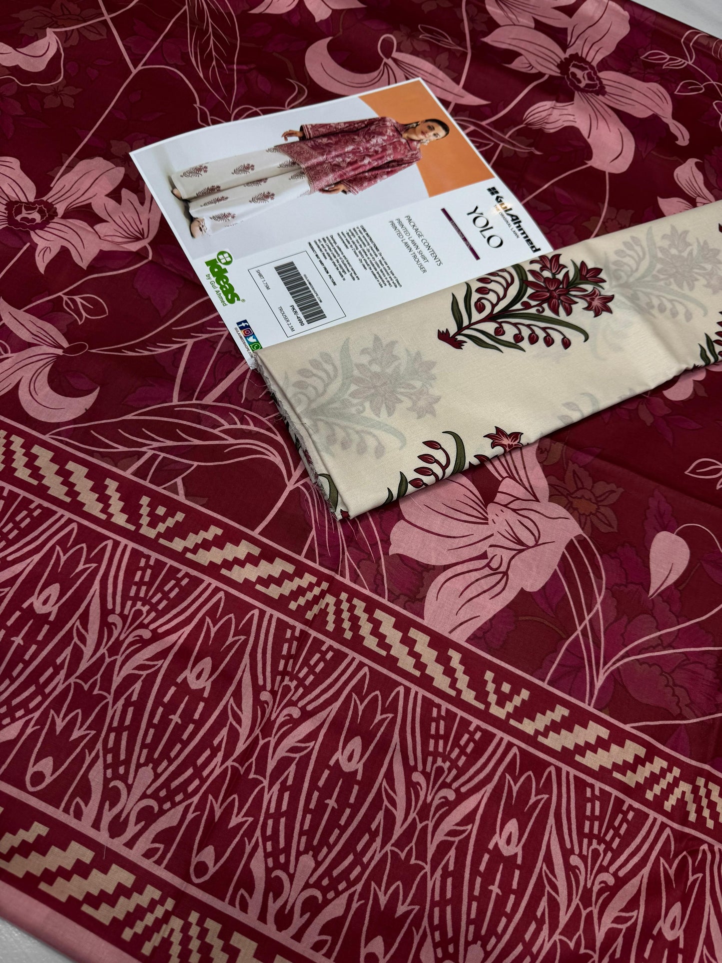 Gul Ahmad Co-ords Sets - Digital Printed Shirt & Trouser with Original Stamp