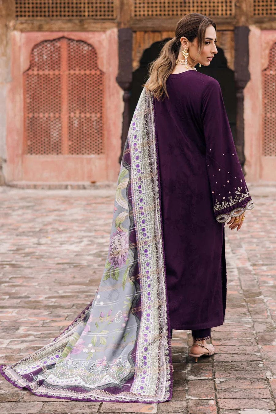 Nureh Heavy Chikankari Embroidered Airjet Lawn Suit with Bamber Chiffon Dupatta