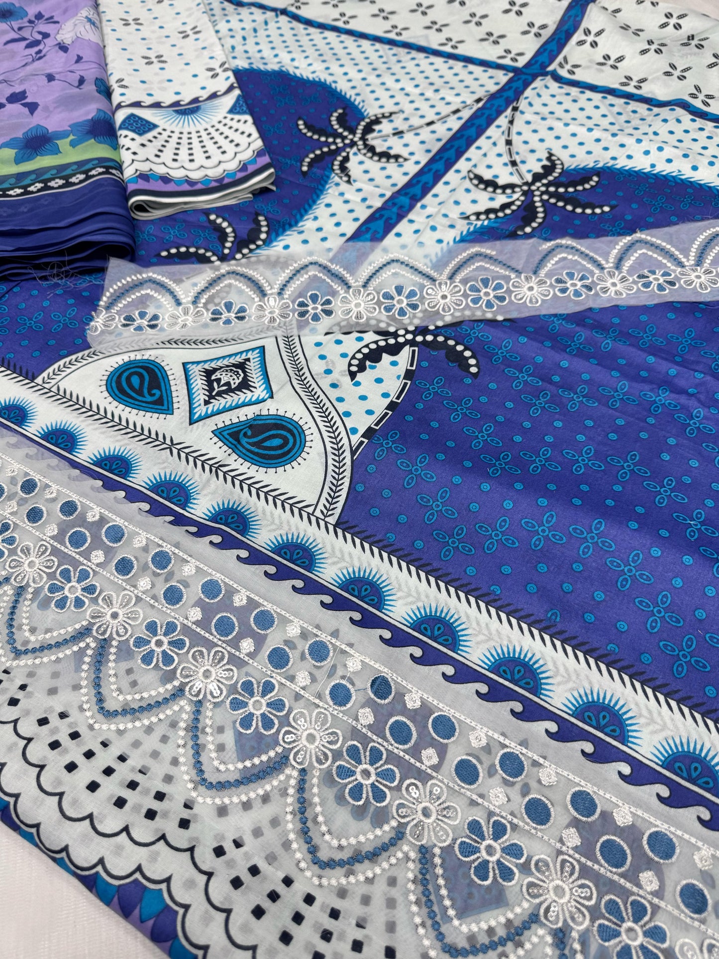 Mushq 3Pc Digital Printed Lawn Suit With Digital Printed Chiffon Dupatta