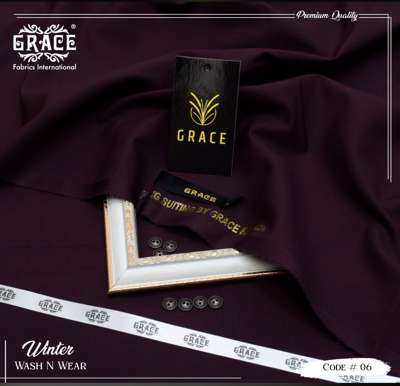 Grace Wash & Wear Unstitched Men Suit
