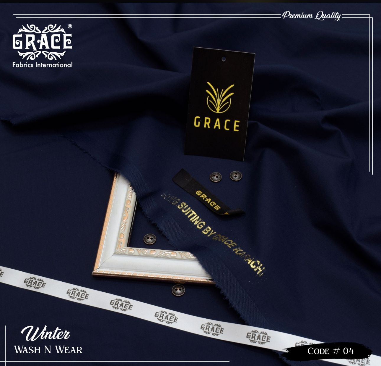 Grace Wash & Wear Unstitched Men Suit
