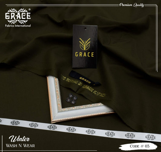 Grace Wash & Wear Unstitched Men Suit