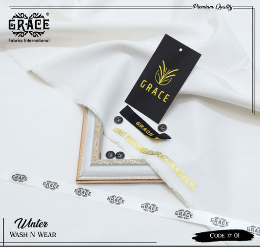Grace Wash & Wear Unstitched Men Suit