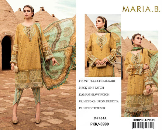 Maria B. 3Pc Digital Printed Lawn Suit With Digital Printed Lawn Dupatta