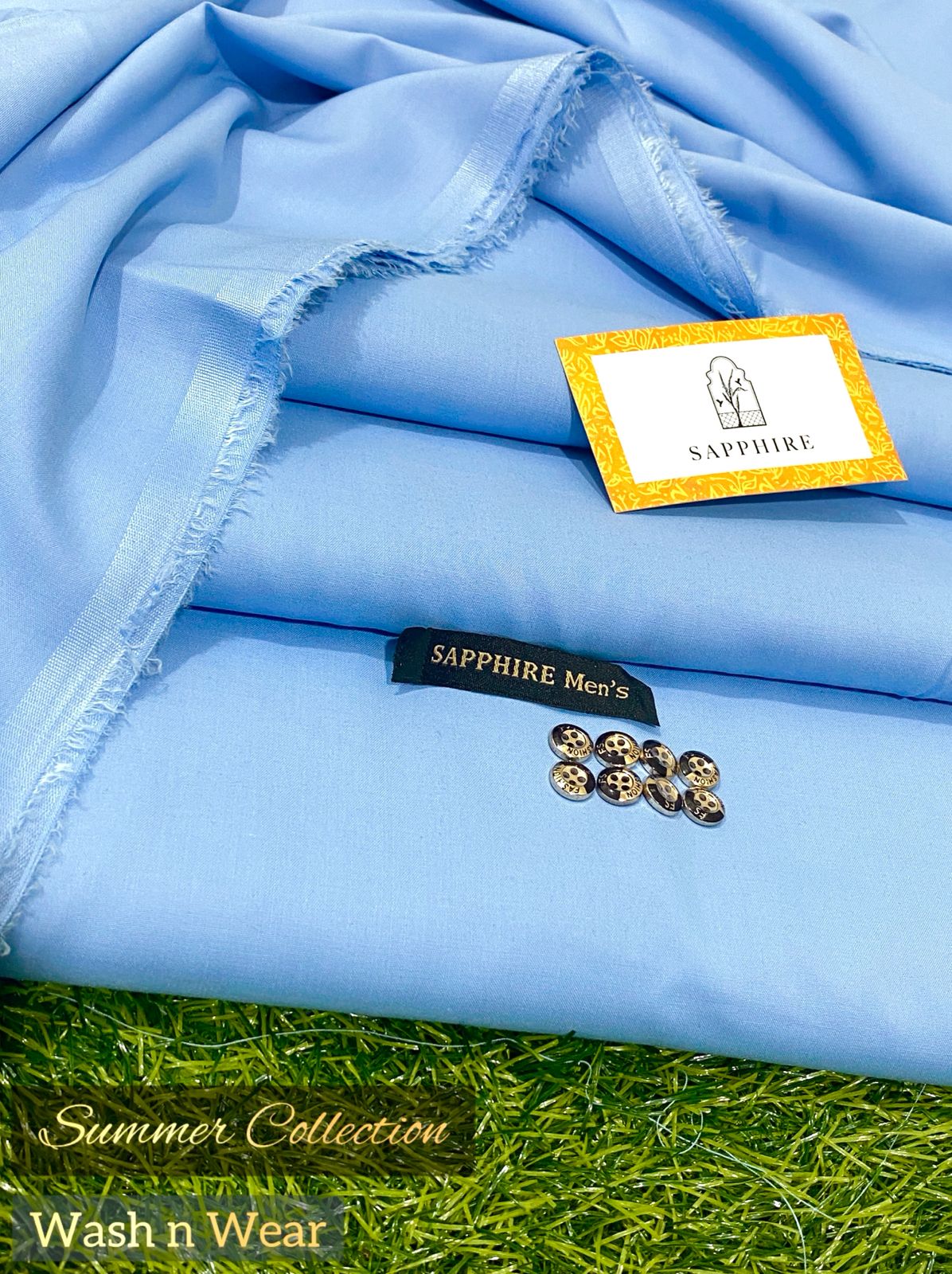 Sapphire Wash & Wear Unstitched Mens Suit