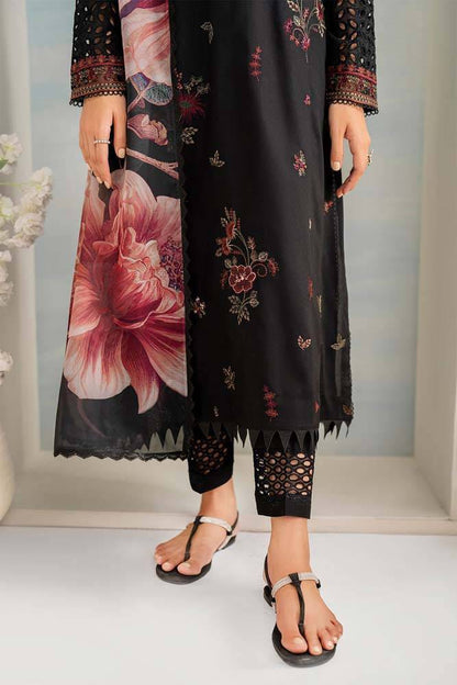 Iznik 3Pc Embroidered Lawn Suit With Digital Printed Diamond Dupatta