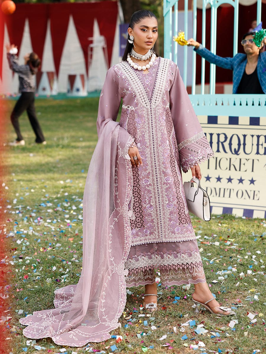 Bin Ilyas 3Pc Embroidered Lawn Suit With Embroidered Karandi Dupatta