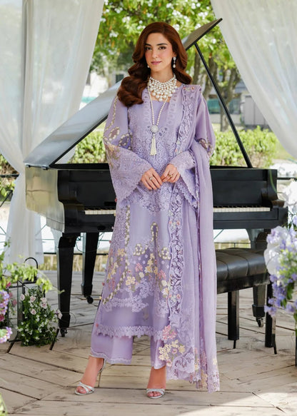 Elaf Premium Luxury Lawn Collection Heavy Embroidery Suit with Organza Dupatta