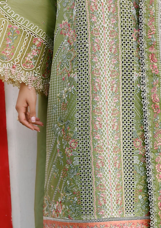 Bin Ilyas Luxury Lawn Collection Heavy Embroidery Suit with Organza Dupatta