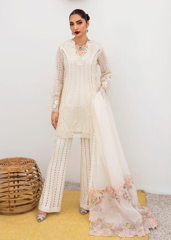 Saira Shakira Luxury Lawn Collection Heavy Embroidery Suit with Embroidered Trouser