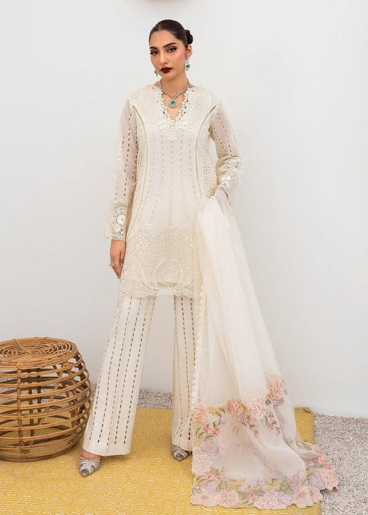 Saira Shakira Luxury Lawn Collection Heavy Embroidery Suit with Embroidered Trouser
