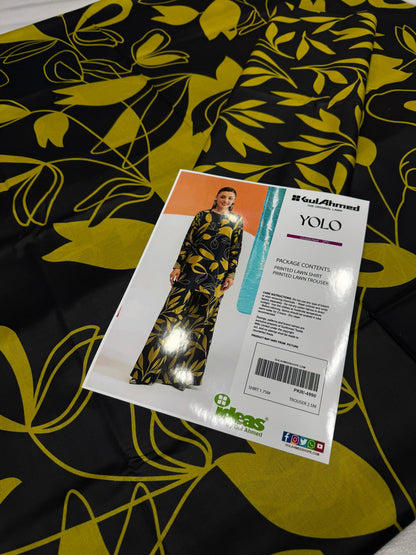 Gul Ahmad Co-ords Sets - Digital Printed Shirt & Trouser with Original Stamp