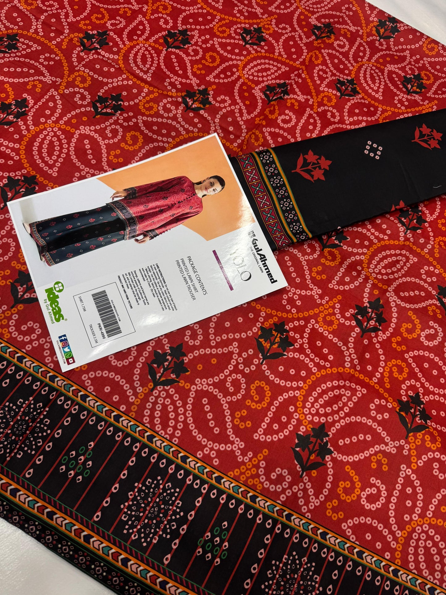 Gul Ahmad Co-ords Sets - Digital Printed Shirt & Trouser with Original Stamp