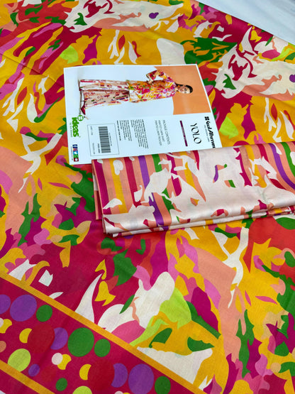 Gul Ahmad Co-ords Sets - Digital Printed Shirt & Trouser with Original Stamp