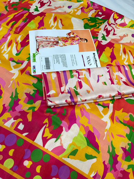 Gul Ahmad Co-ords Sets - Digital Printed Shirt & Trouser with Original Stamp