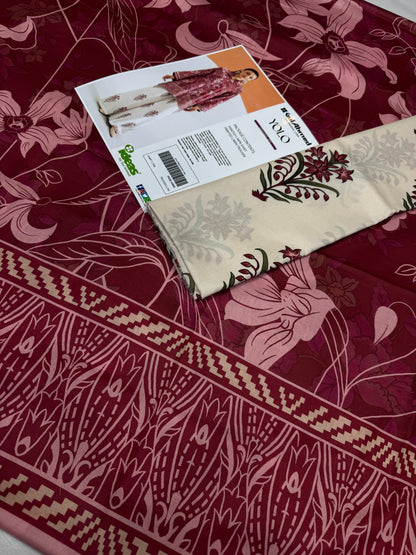 Gul Ahmad Co-ords Sets - Digital Printed Shirt & Trouser with Original Stamp