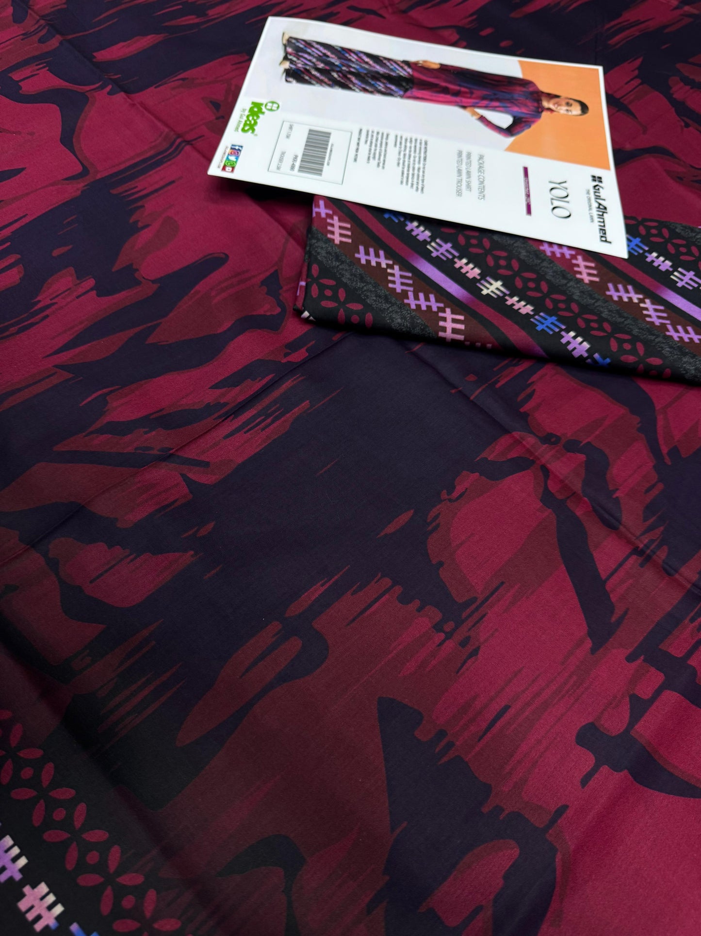 Gul Ahmad Co-ords Sets - Digital Printed Shirt & Trouser with Original Stamp