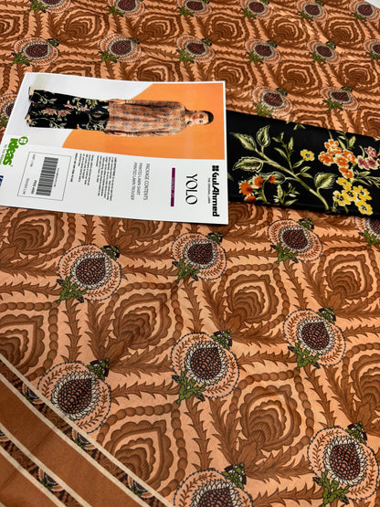 Gul Ahmad Co-ords Sets - Digital Printed Shirt & Trouser with Original Stamp