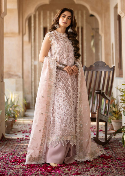 BIN ILYAS Dilbaro Luxury Tufting & Sequence Embroidered Organza Suit