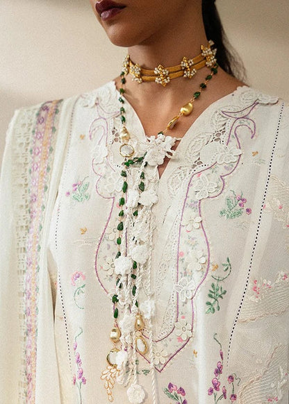 SUFFUSE Luxury Lawn Heavy Embroidery Suit with Stripe Net Dupatta