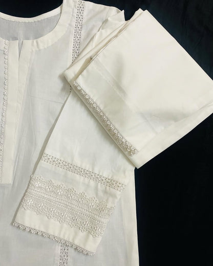 White 2Pcs Stitched Collection