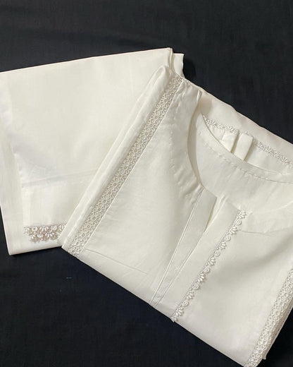 White 2Pcs Stitched Collection